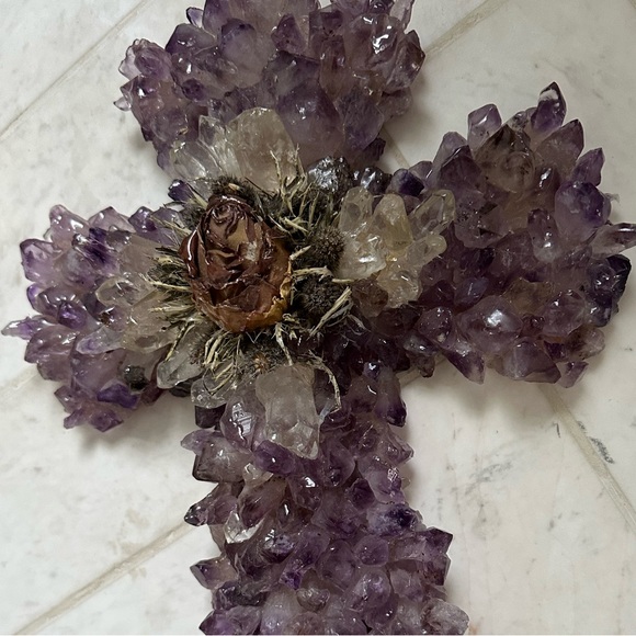 Amethyst & quartz CROSS - Picture 3 of 10
